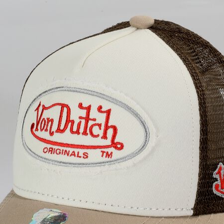 TRUCKER ODY - CAPS - COT TWILL - WHITE/BROWN TRUCKER ODY - CAPS - COT TWILL - WHITE/BROWN