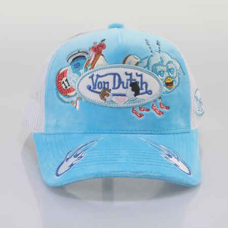 Chef Cap Velvet, blue/white Chef Cap Velvet, blue/white