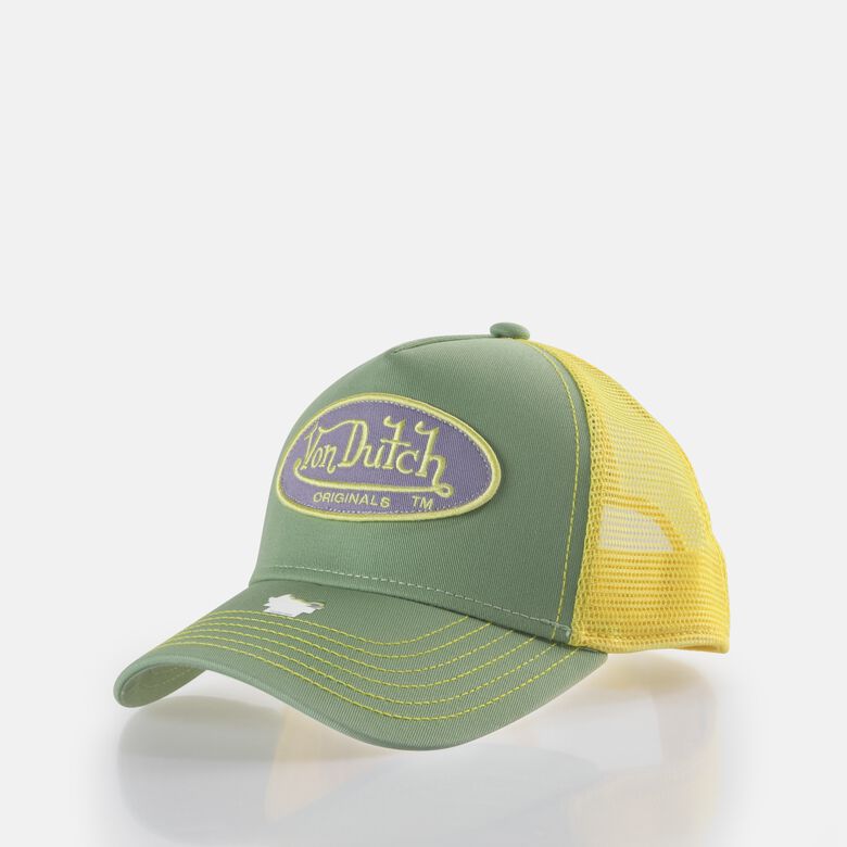 Order Trucker Boston Cap, green/yellow|Accessories at Von Dutch Originals