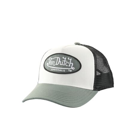 TRUCKER BOSTON - CAPS - COT TWILL - WHITE/ KHAKI TRUCKER BOSTON - CAPS - COT TWILL - WHITE/ KHAKI