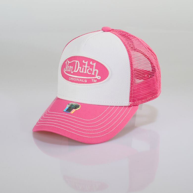 Order Trucker Boston Cap, white/pink